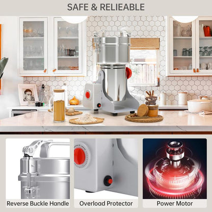 Herb Grain Grinder Electric Mill Cereal Machine-High Speed