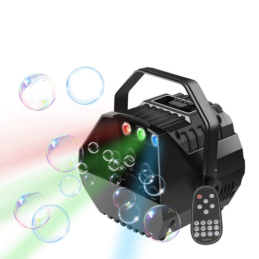 RGB LED Bubble Machine with Remote – Automatic Stage Effect Party Light