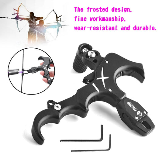 Compound Bow Release 3/4 Finger Thumb Trigger Caliper Grip