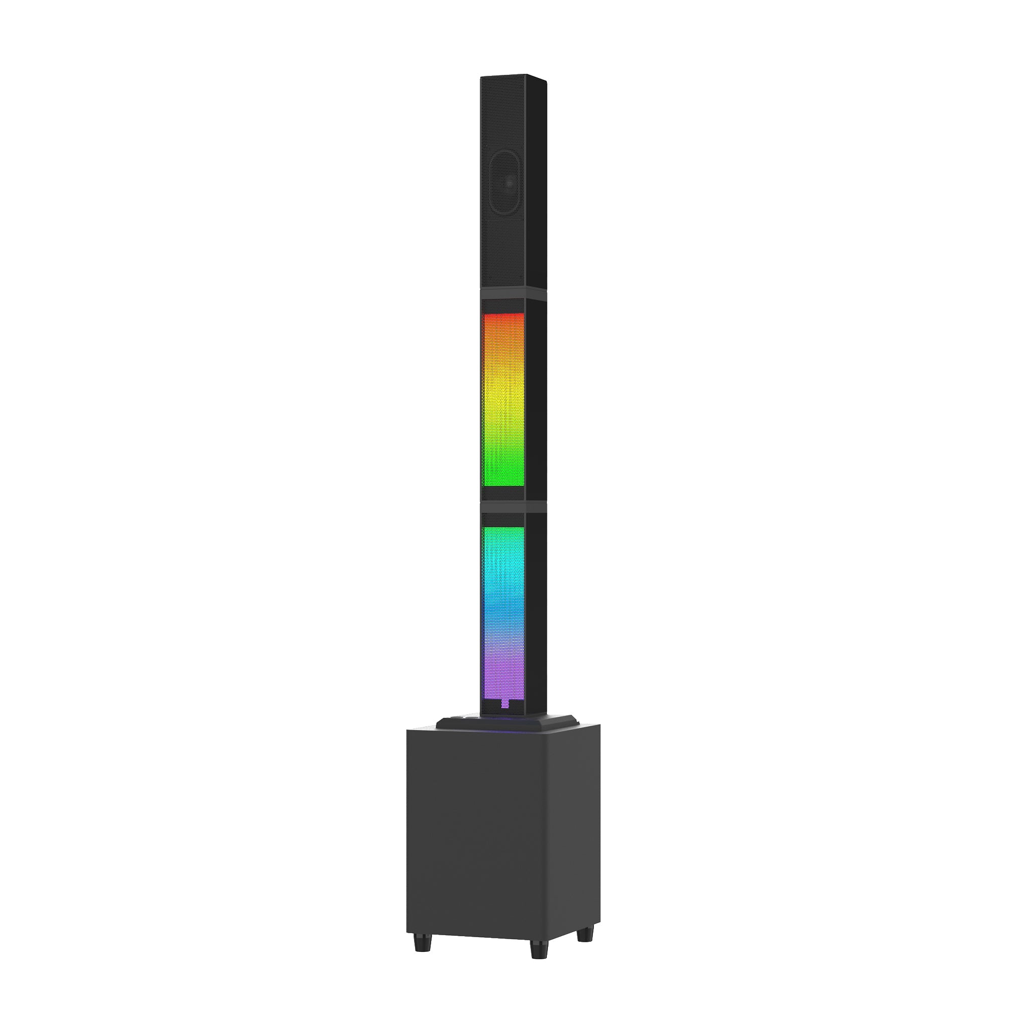 2.1 Channel Bluetooth Speaker System for Home Theater, Detachable Sound Tower with 4" Subwoofer, RGB Lights & Remote for TV, Gaming, Karaoke