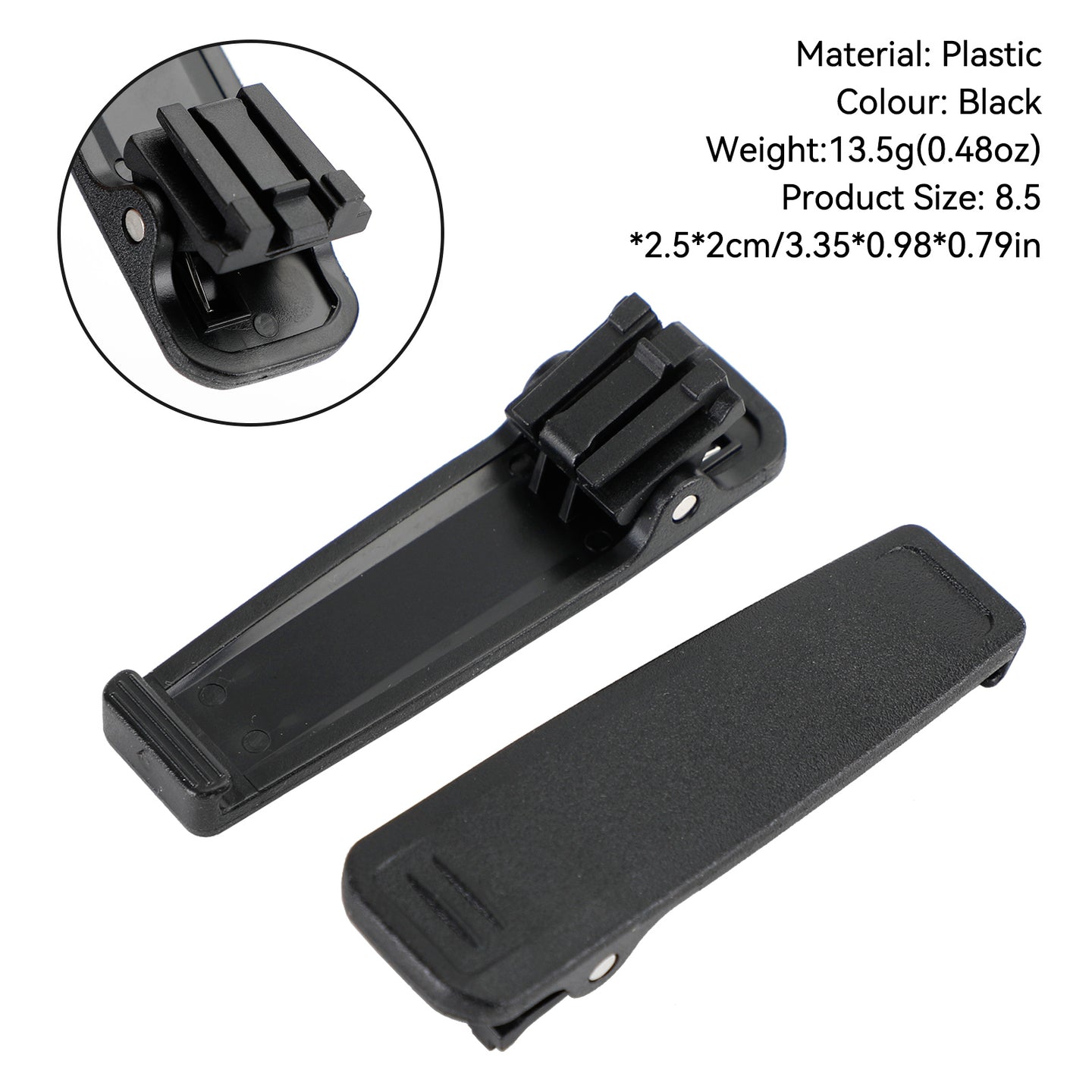 1X Back Pocket Clip Belt Clip Fit For ICOM IC-V88 IC-U88 IC-F1000 Walkie Talkie