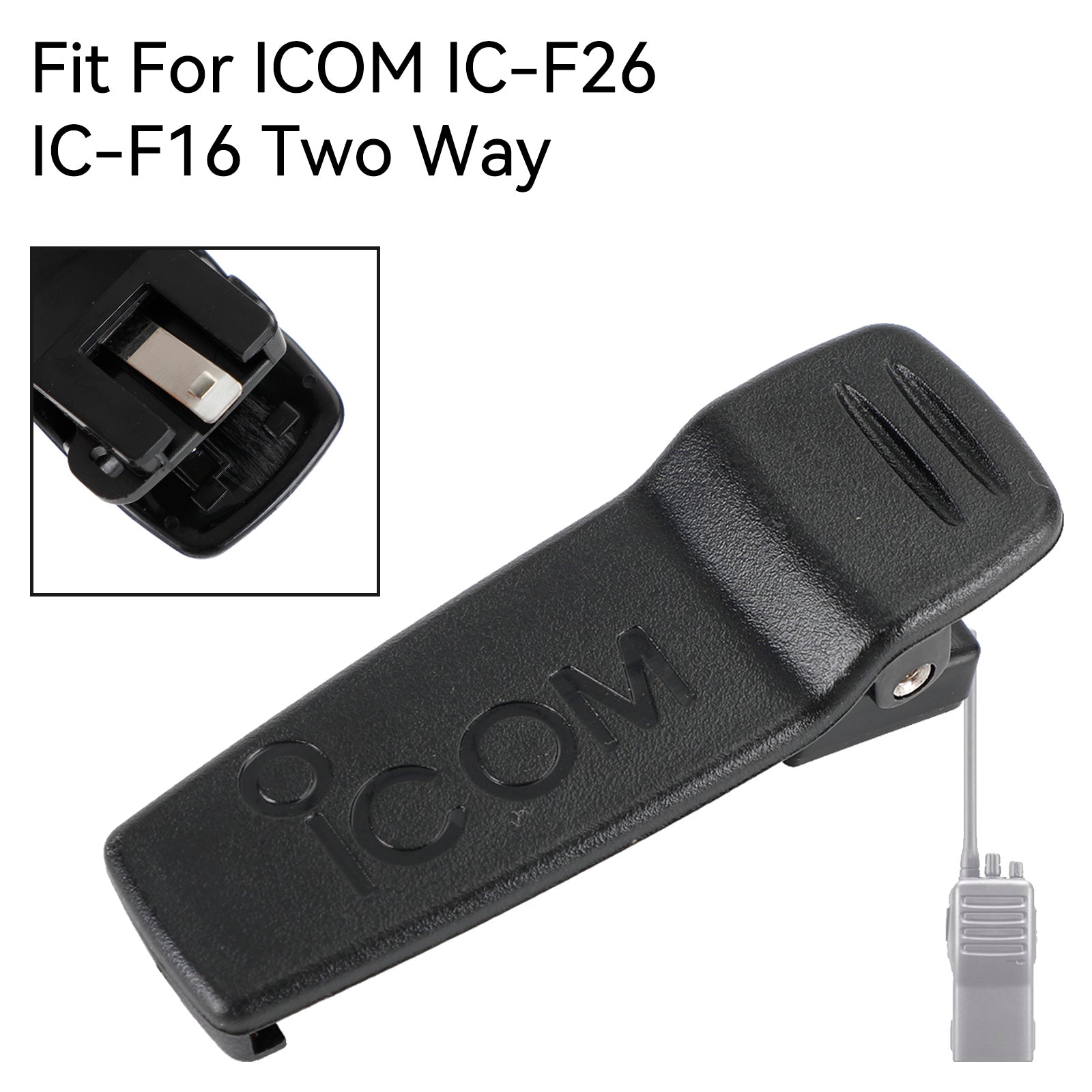 1X Back Pocket Clip MB-94 Belt Clip Fit For ICOM IC-F26 IC-F16 Walkie Talkie
