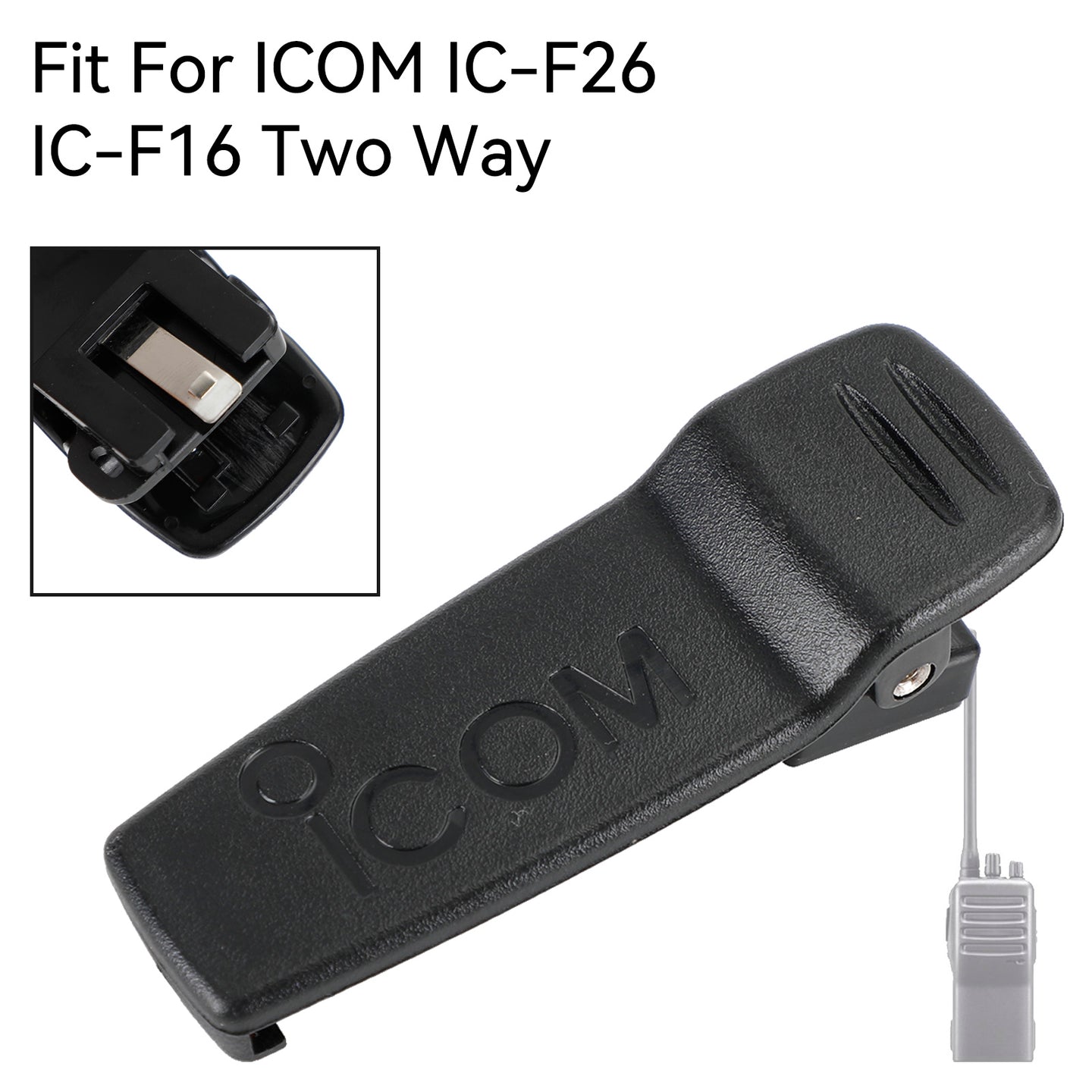 1X Back Pocket Clip MB-94 Belt Clip Fit For ICOM IC-F26 IC-F16 Walkie Talkie