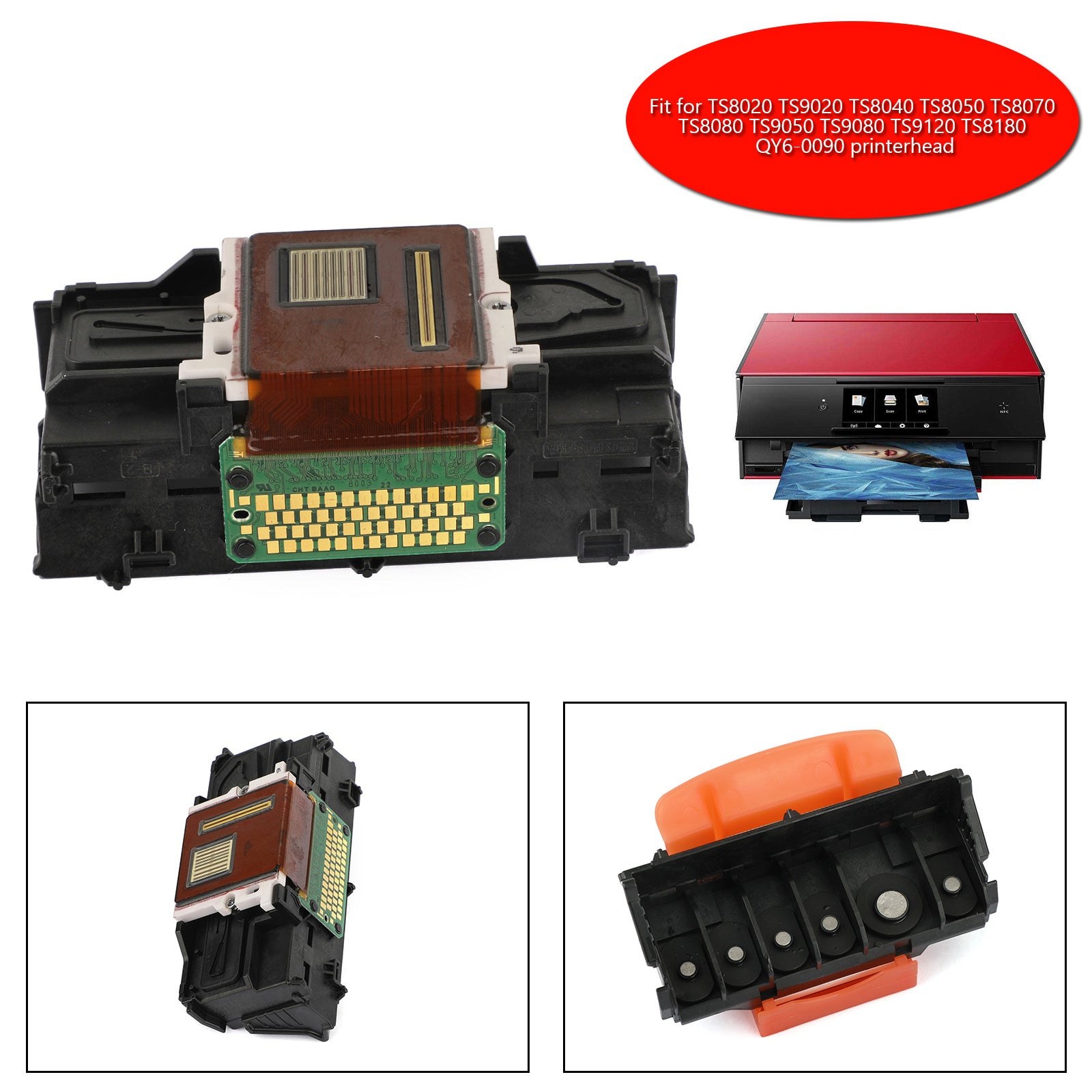Replacement Printer Print Head QY6-0090 For TS8020 TS9020 TS8040 8050 8070 8080 Reufrbished Printer Print Head for TS8020 TS9020 TS8040 8050 8070 8080 QY6-0090 Full Color QY6-0090 Printhead Printer Head for IB4020 4080 IB4180 TS8040