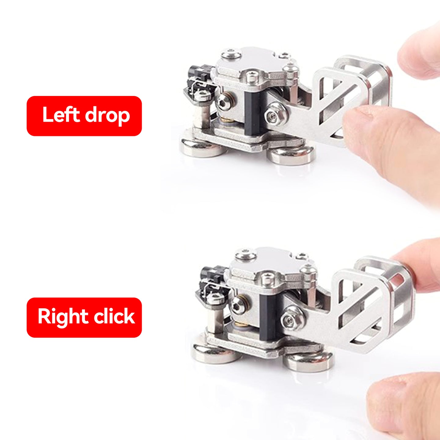 Stainless Steel Double paddle HF Shortwave Automatic Key CW Key Morse Code Key