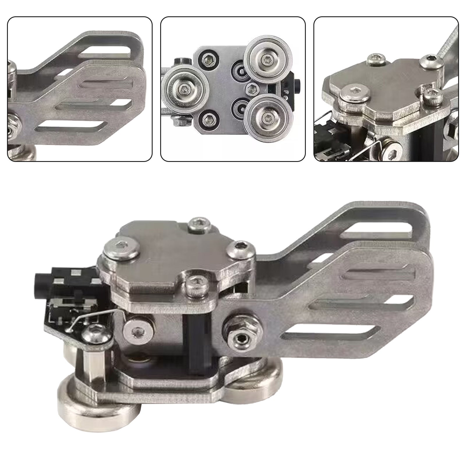 Stainless Steel Double paddle HF Shortwave Automatic Key CW Key Morse Code Key