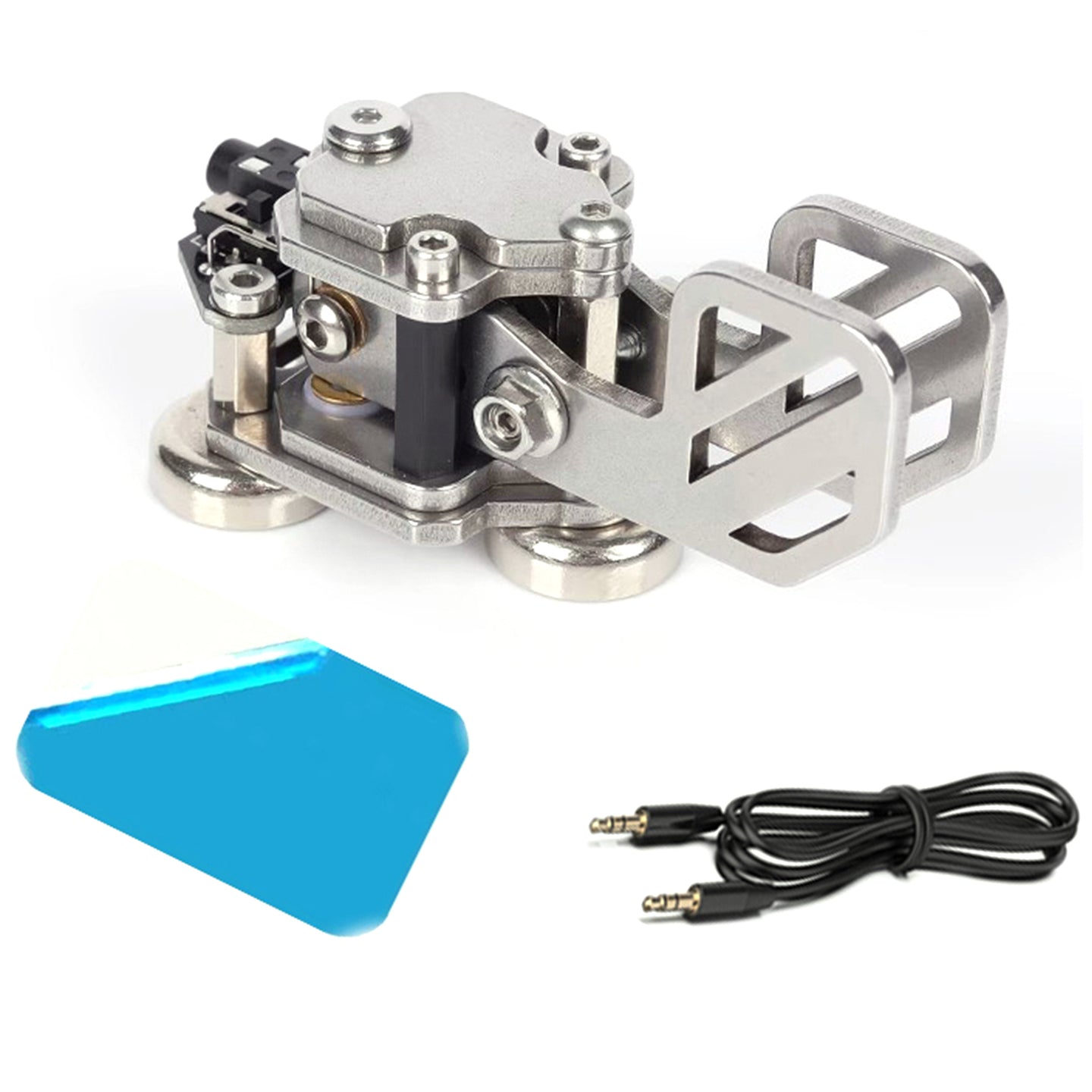Stainless Steel Double paddle HF Shortwave Automatic Key CW Key Morse Code Key