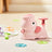Flying Disc Launcher Step On Saucer Launch Outdoor Toys For Boys And Girls Pink