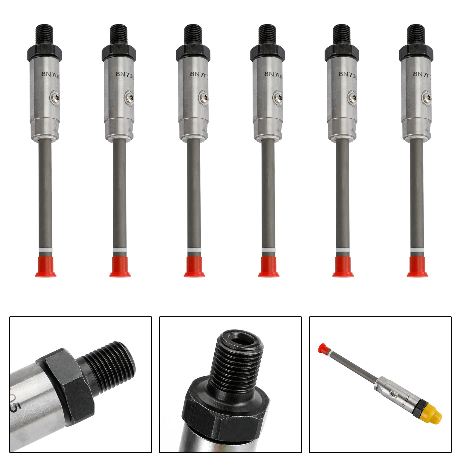 6Pcs 8N-7005 Fuel Injector Pencil Nozzle For Caterpillar CAT 3304 3306B Engine