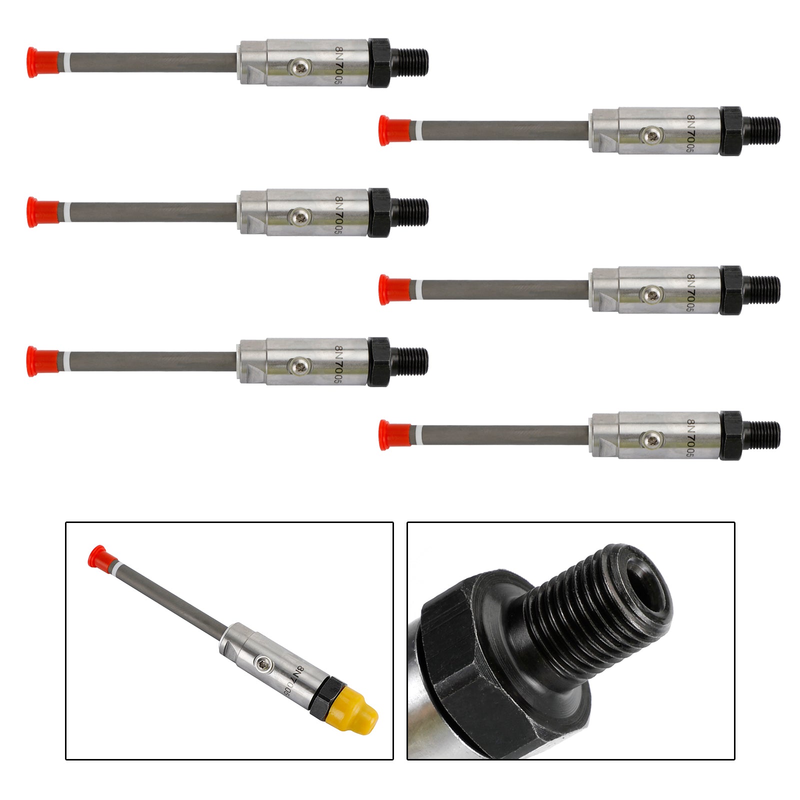 6Pcs 8N-7005 Fuel Injector Pencil Nozzle For Caterpillar CAT 3304 3306B Engine