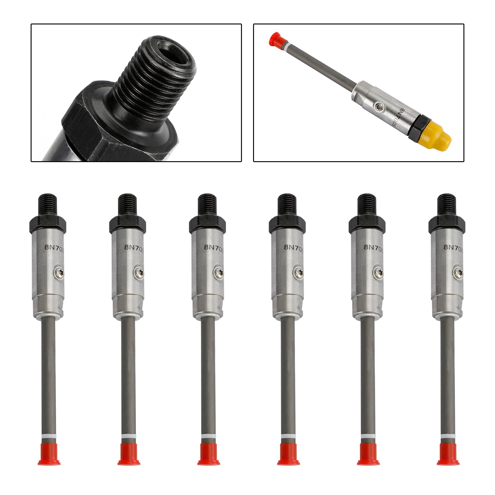6Pcs 8N-7005 Fuel Injector Pencil Nozzle For Caterpillar CAT 3304 3306B Engine