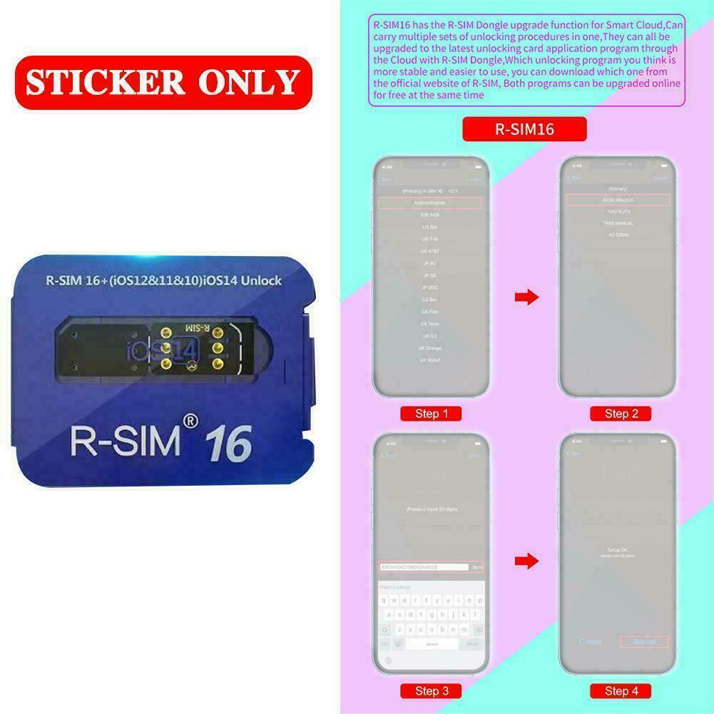 Upgrade RSIM 16 Nano Unlock Card for iPhone 13 Pro 12 Pro Max X XS Max 8 iOS15