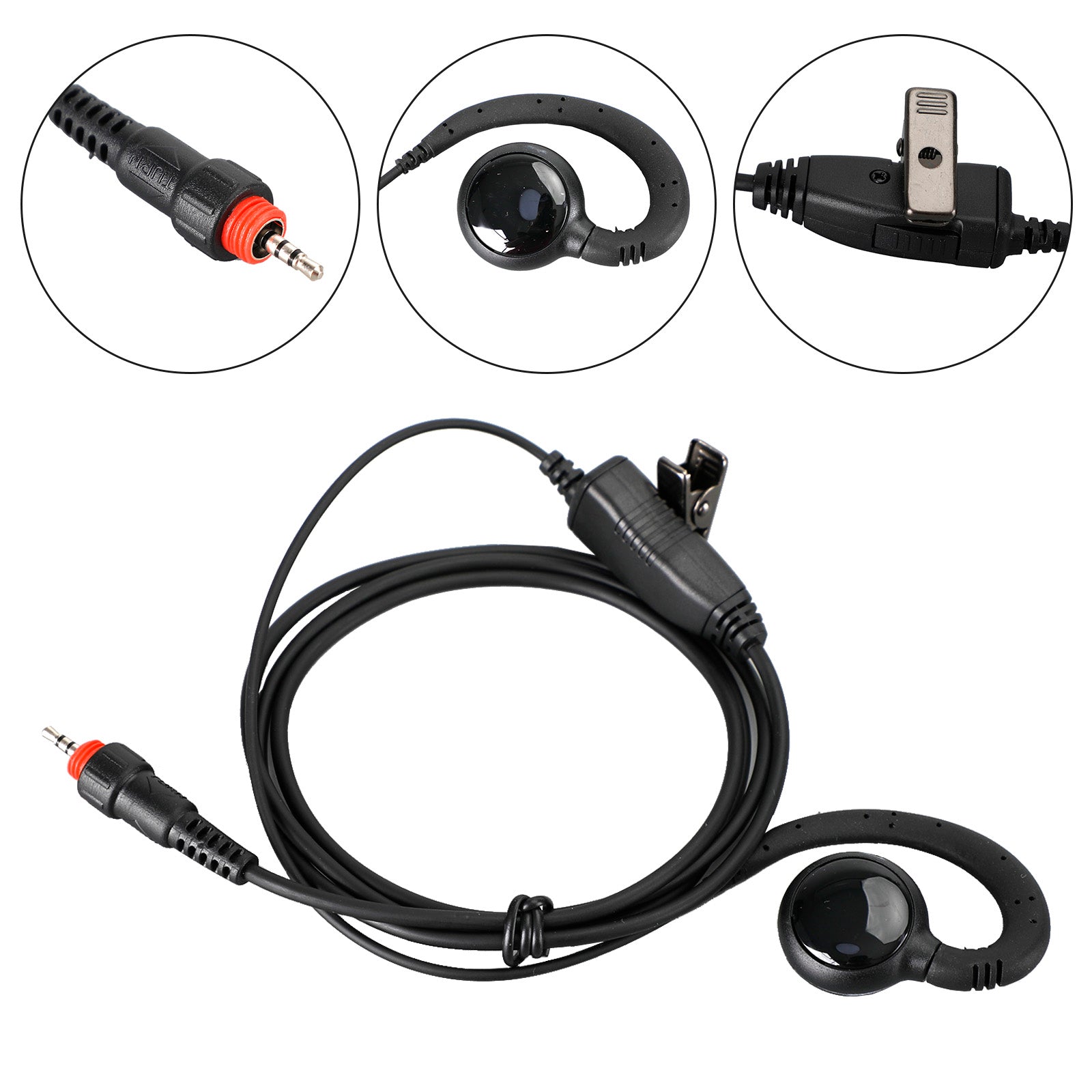 G-Shape Earpiece Headset Oval PTT MIC For CLP108 CLP1010 CLP1040 CLP1060