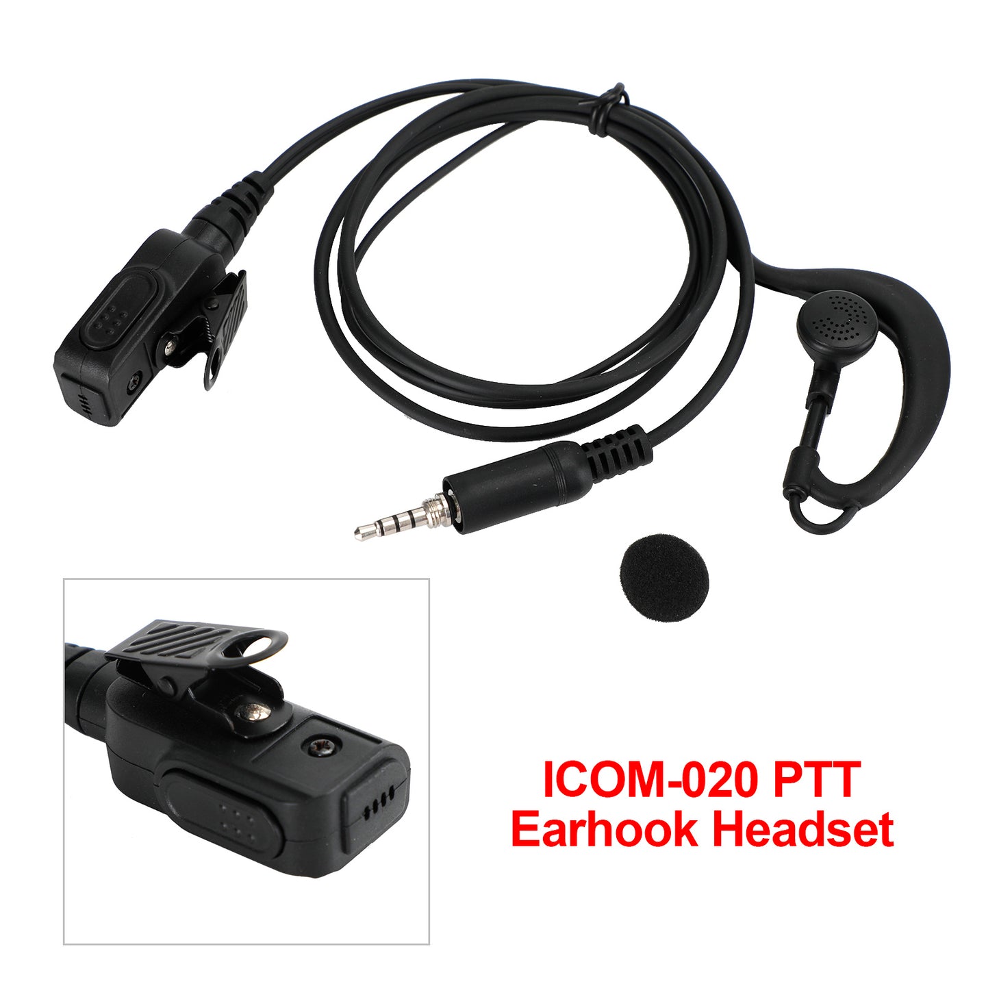 G-Shape Earpiece Headset Oval PTT MIC For ICOM IC-M33 M34 M36 M23 M24 M25 RS-35M