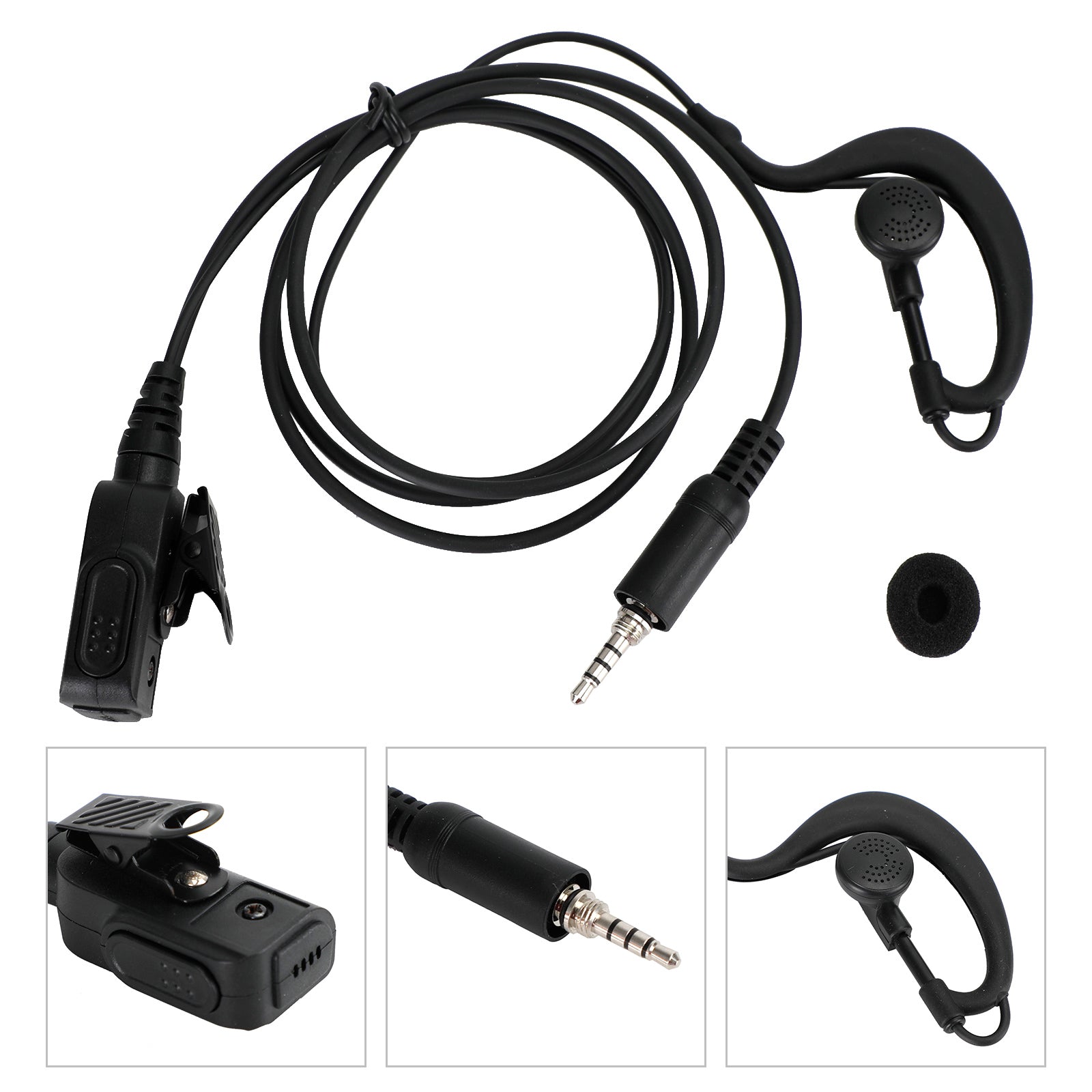 G-Shape Earpiece Headset Oval PTT MIC For ICOM IC-M33 M34 M36 M23 M24 M25 RS-35M