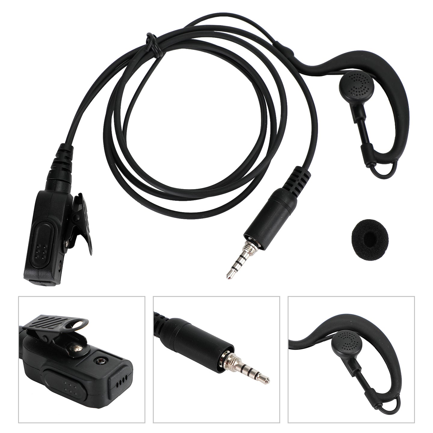 G-Shape Earpiece Headset Oval PTT MIC For ICOM IC-M33 M34 M36 M23 M24 M25 RS-35M
