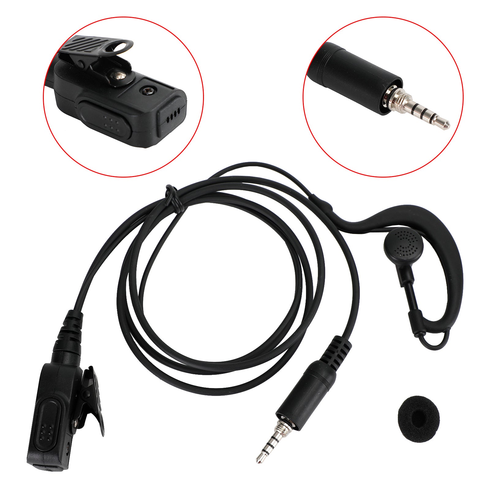 G-Shape Earpiece Headset Oval PTT MIC For ICOM IC-M33 M34 M36 M23 M24 M25 RS-35M
