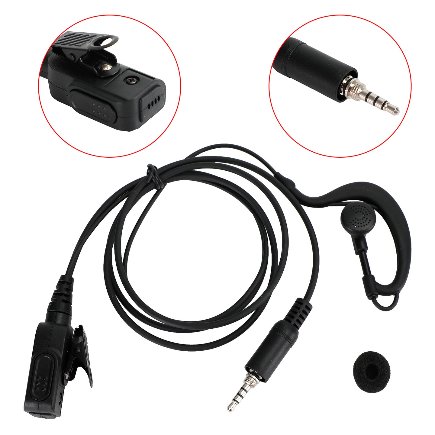 G-Shape Earpiece Headset Oval PTT MIC For ICOM IC-M33 M34 M36 M23 M24 M25 RS-35M