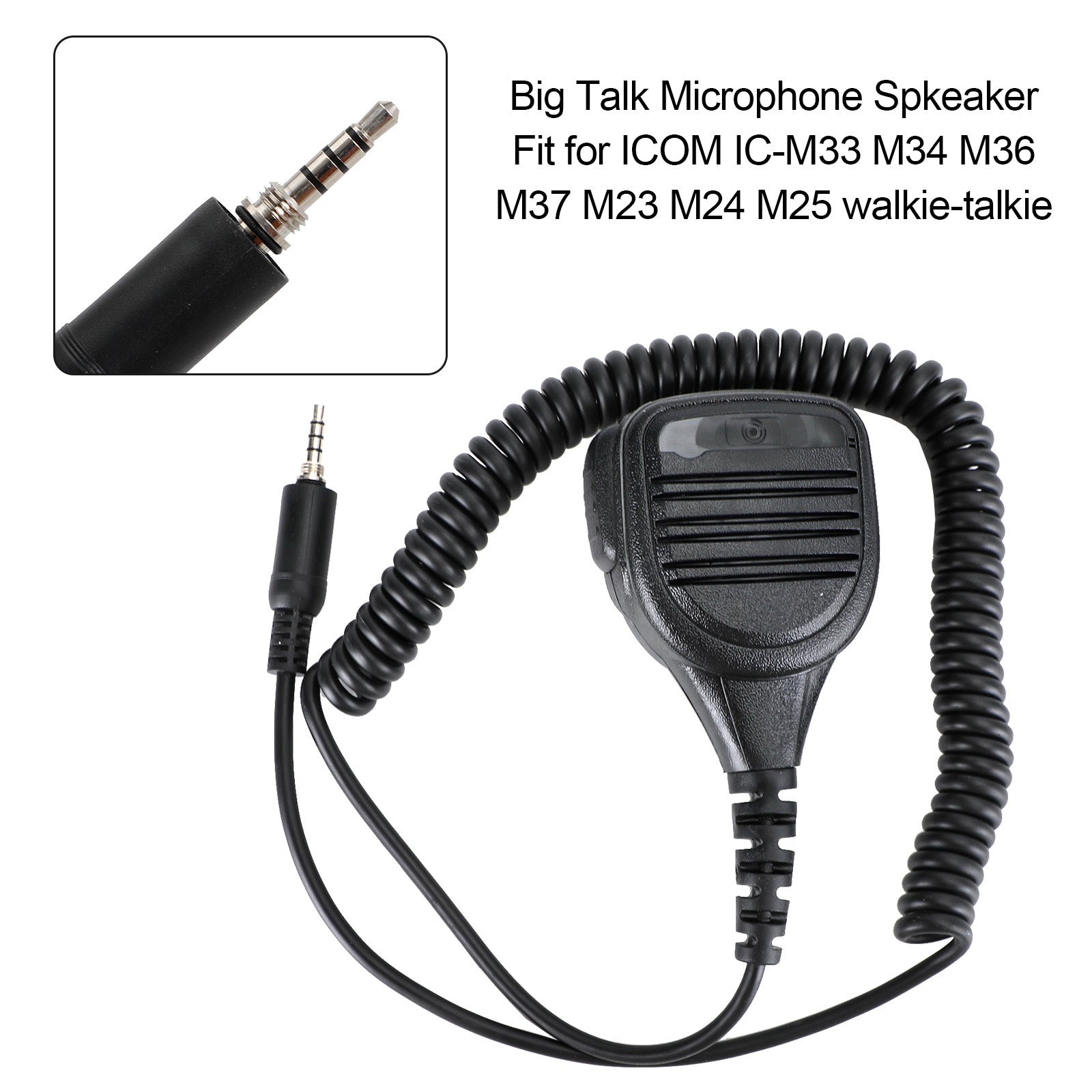Waterproof Microphone Speaker Fit for ICOM IC-M33 M34 M36 M37 M23 M24 M25 Radio