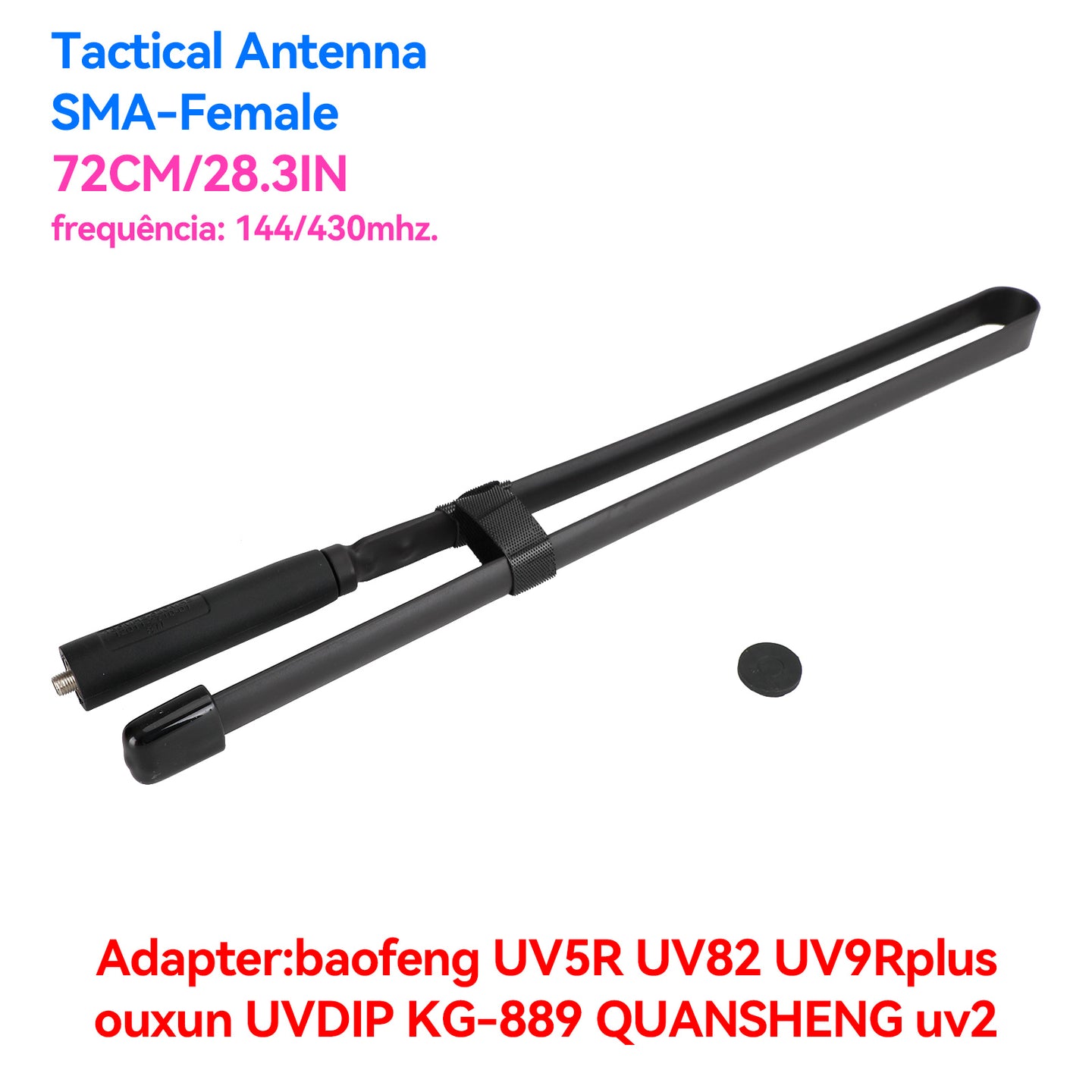 72CM Foldable Tactical Antenna SMA Female 144-430MHz for UV9R UV5R UV82 UV8D A58