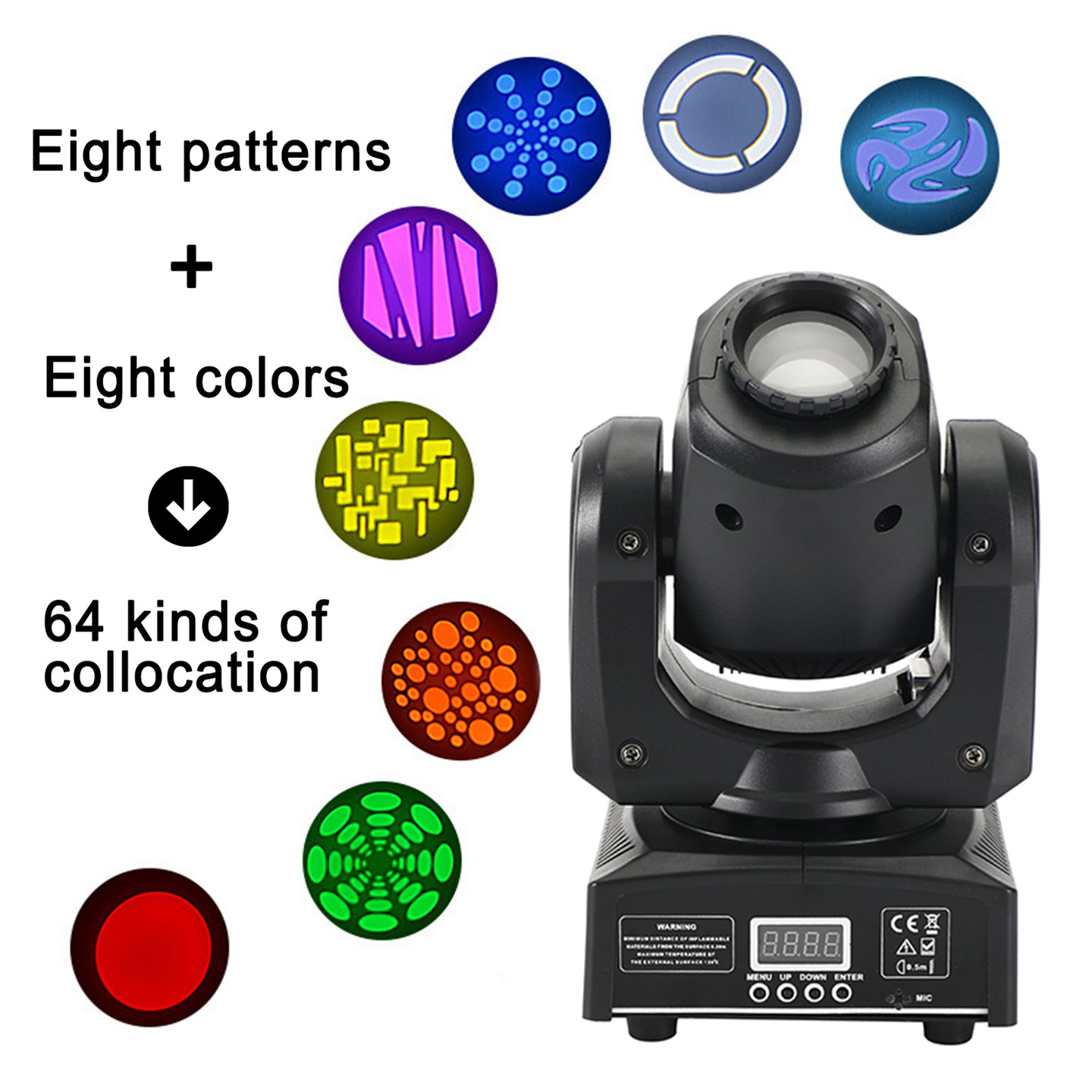 4Pcs Moving Head 8Gobo Stage Lighting RGBW LED DJ DMX Beam Bar Party Light
