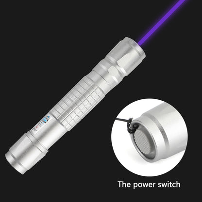 405nm 5mW Rechargeable Blue-Violet Laser Pointer Kit with 18650 Battery & Charger, High Power Pen for Presentations