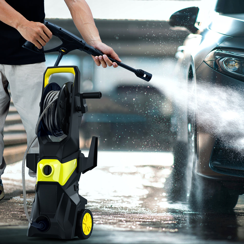 3000 PSI 2.6 GPM Electric Pressure Washer with Hose Reel & Foam Cannon for Cars, Decks, Patios & Driveways