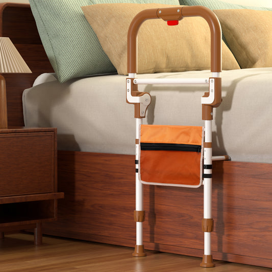 Bed Assist Rail w/ Non-Slip Handle & Storage Pouch Fits 350 LBS Bed Rails