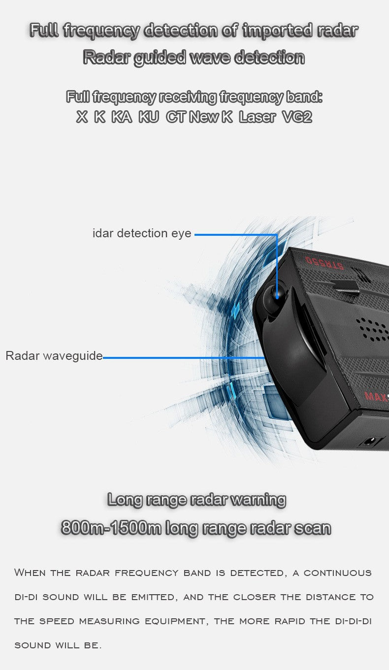 DriveAlert™ Car Radar & Laser Alert Detector