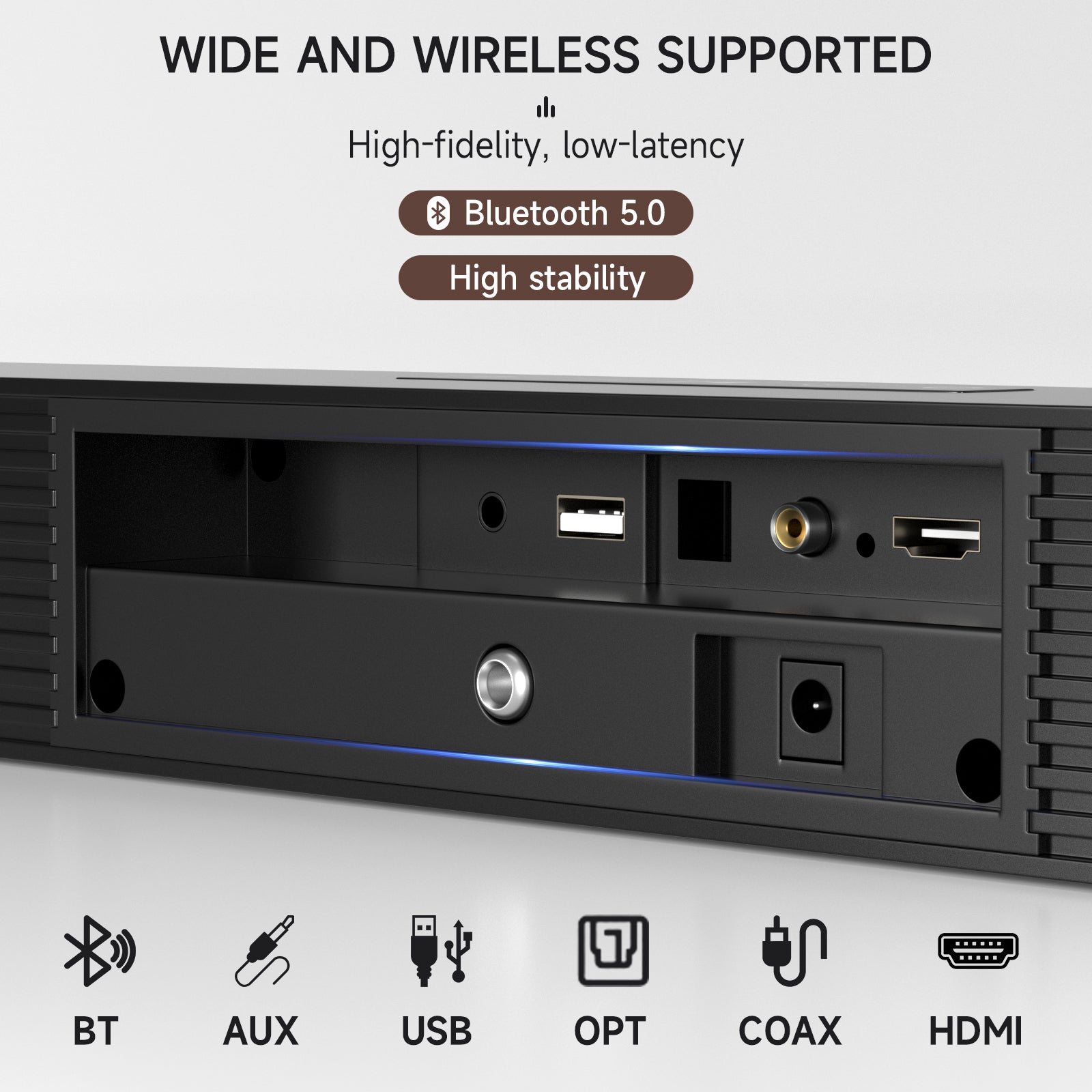 Powerful Bluetooth Subwoofer Soundbar | Heavy Bass & HiFi Sound for TV/Movies