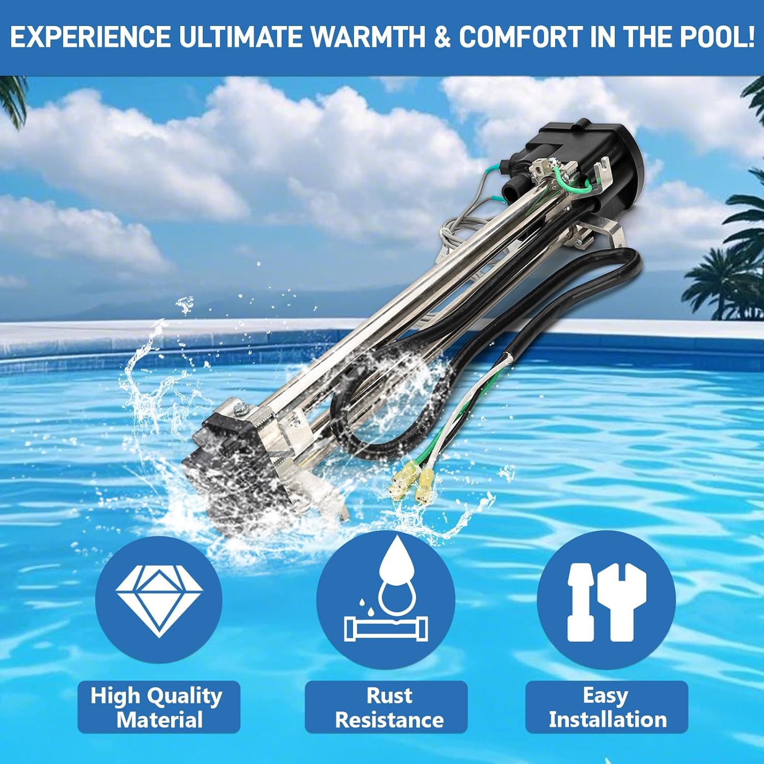 No-Fault Spa Heater for 1995+ Hot Spring/Watkins - 6kW Titanium w/Sensors- 73790