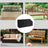 Black Waterproof Heavy Duty Garden Couch Outdoor 2/3/4 Seater Bench Seat Cover, 2Seats 134x66x89cm
