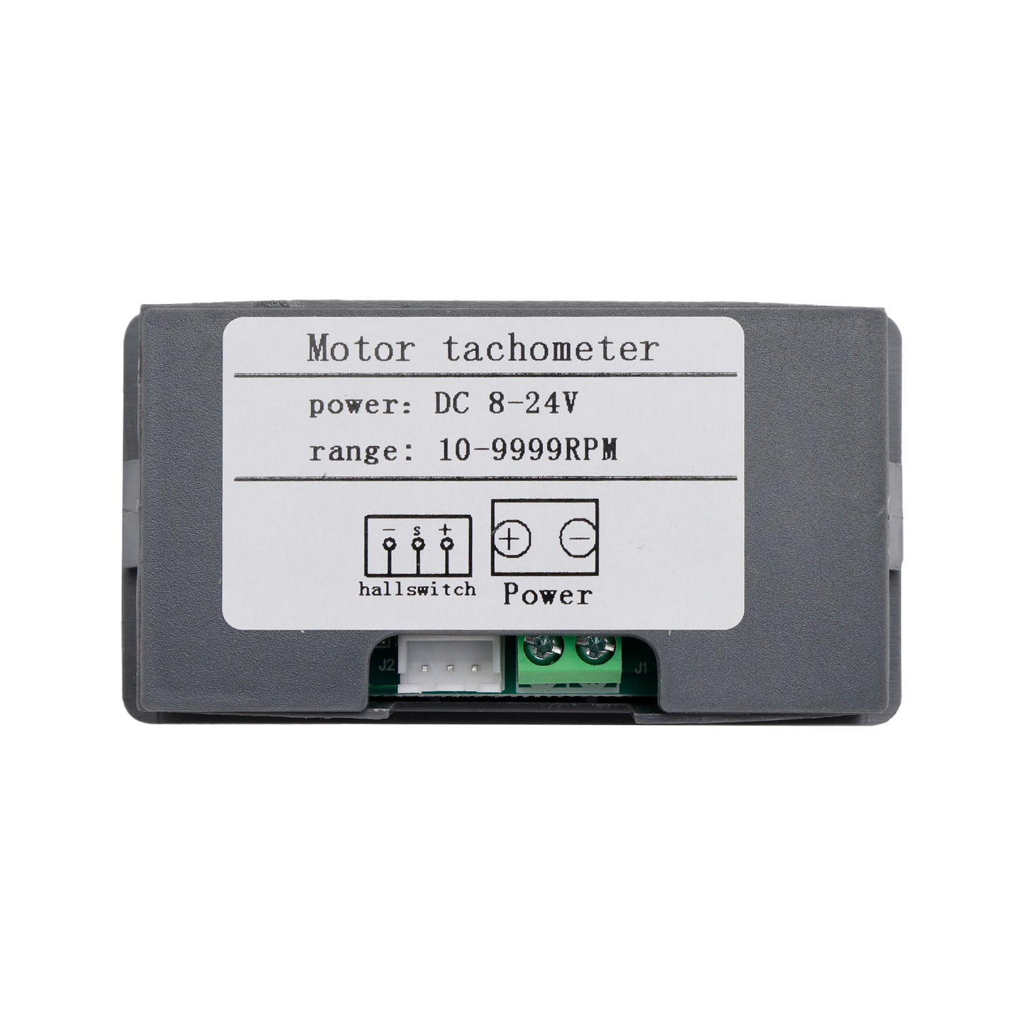 Tachometer 4 Digital LED Tach RPM Speed Meter + Hall Proximity Switch Sensor NPN, Green