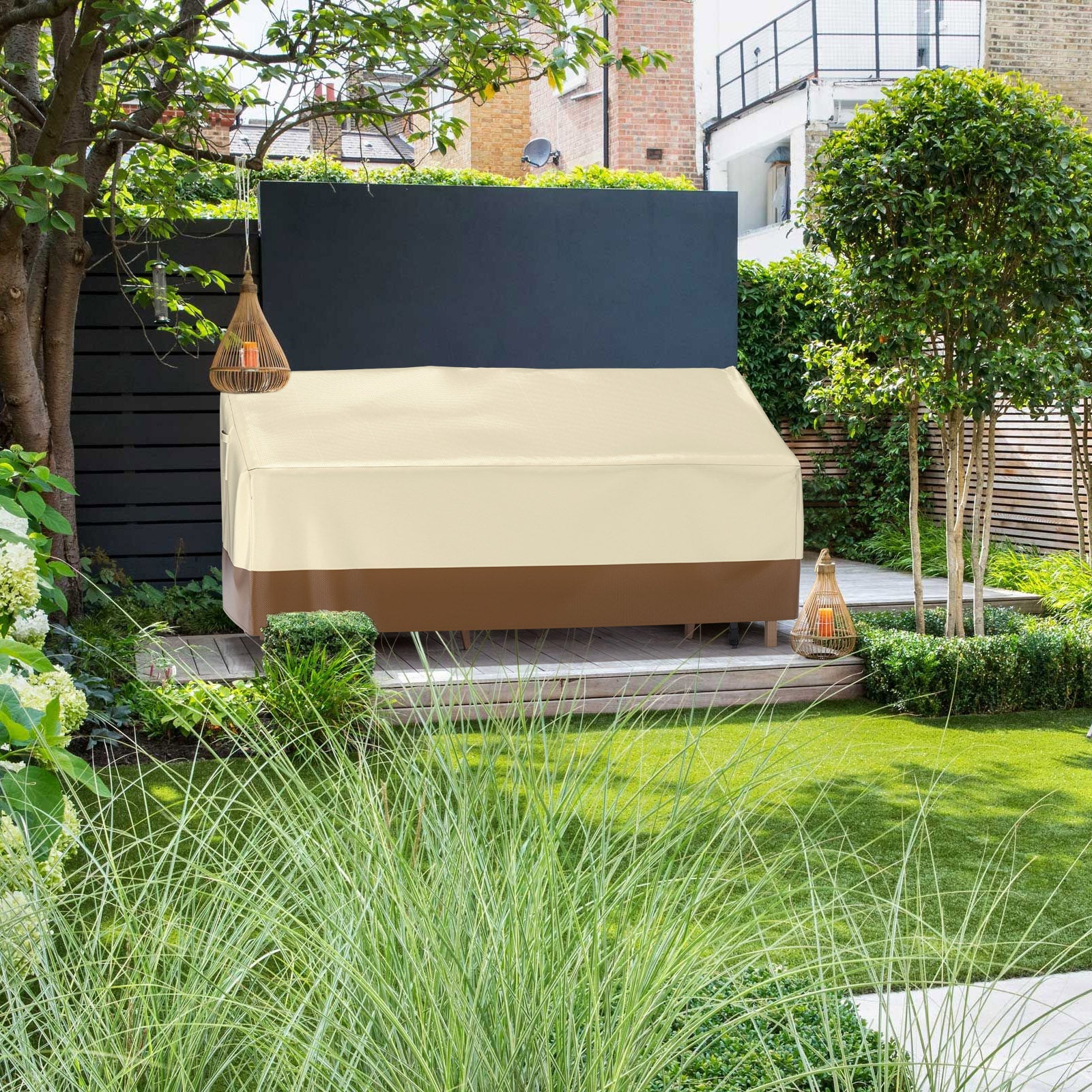 600D Sofa Covers Waterproof Patio Furniture Cover for Outdoor Couch Cover, 145*60*75cm