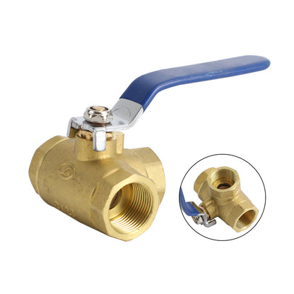 3-Way Ball Valve Female T Port Lever Handle Made Of Forged Brass