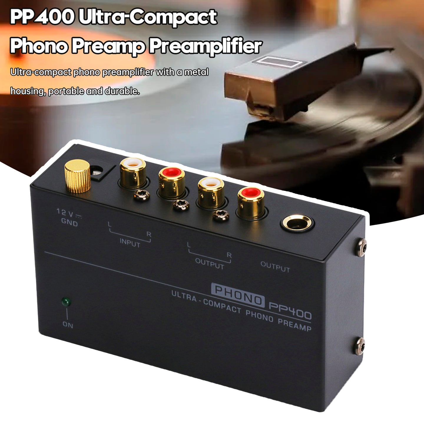 PP400 Ultra-Compact Phono Preamp Preamplifier TRS Interfaces Preamplificador
