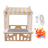 Kids Playhouse with Lights & Building Blocks, Foldable Plastic Outdoor Play Tent for Toddlers & Backyard Fun