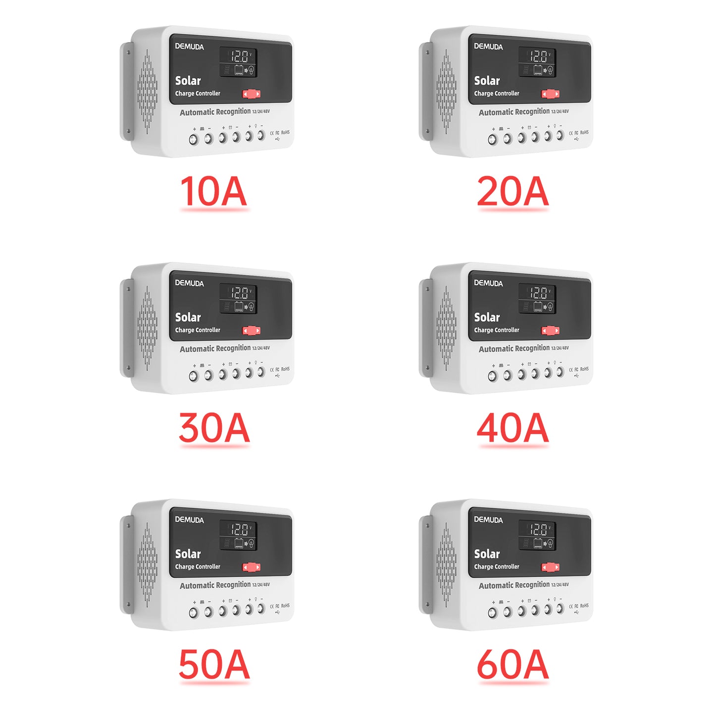 12V24V48V 10A-60A PWM Solar Controller Automatic Solar Controller Iron Phosphate
