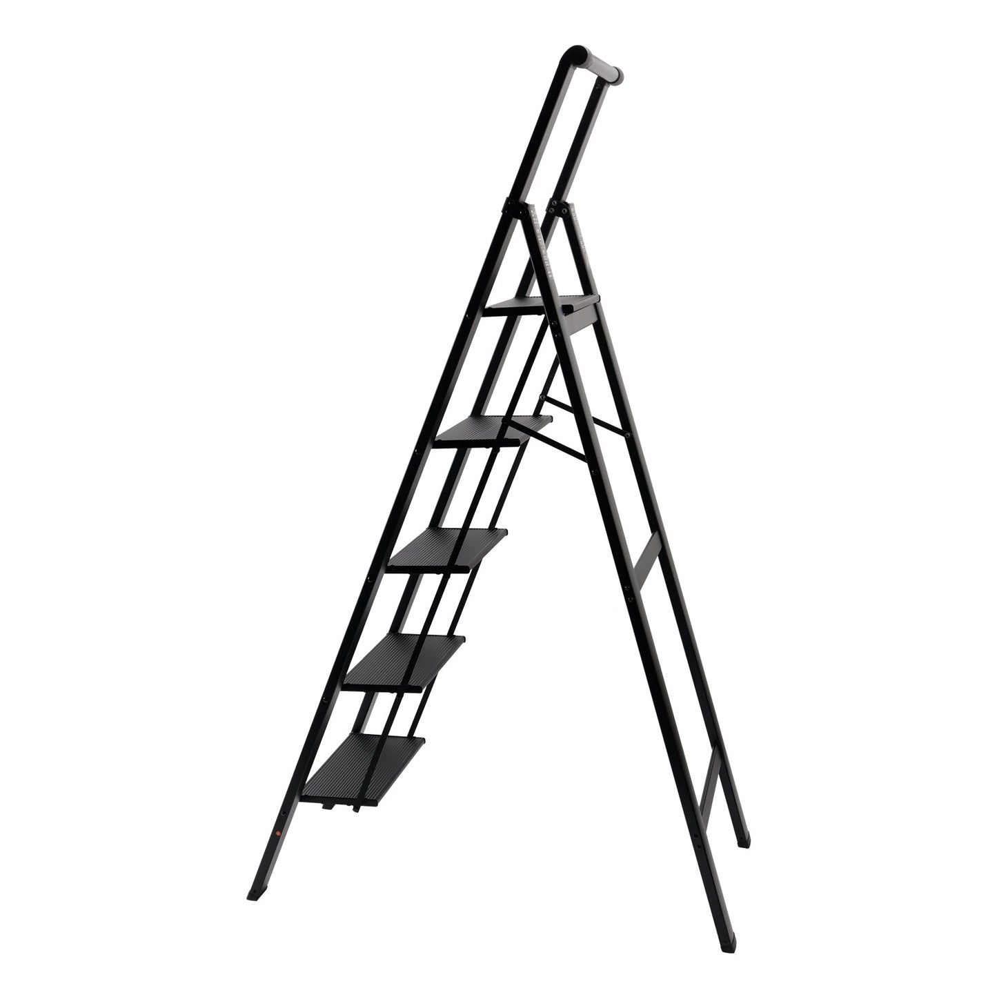 5 Step Ladder, Foldable Step Stool, Aluminum Step Ladder with Anti-Slip Pedal