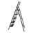 5 Step Ladder, Foldable Step Stool, Aluminum Step Ladder with Anti-Slip Pedal