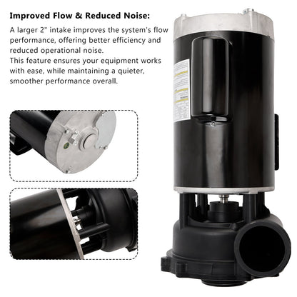 1-4 HP 2-Speed Pool Pump 56 Frame 230V a?? Replacement Motor for Spa & Hot Tubs (3721621-1D)