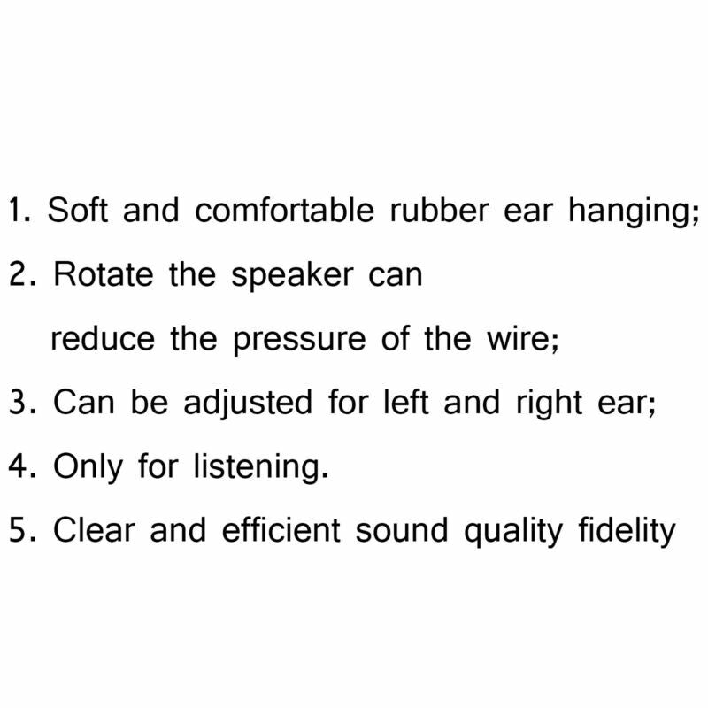 1Pcs 3.5mm Listen Only G Shape Earpiece Headset FITS Radio Speaker Mic
