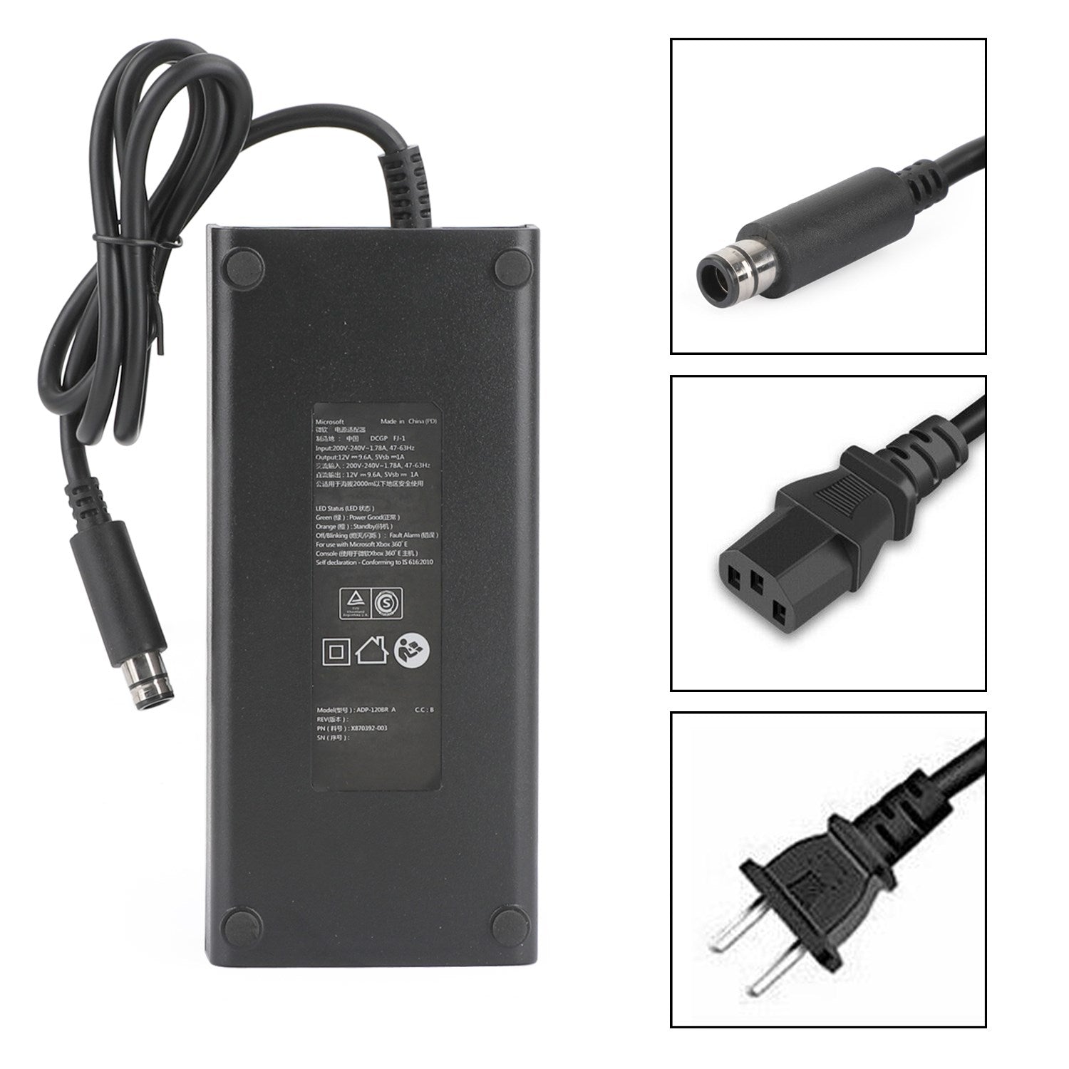 Xbox 360 E Power Supply 115W - Official Replacement AC Adapter Charger
