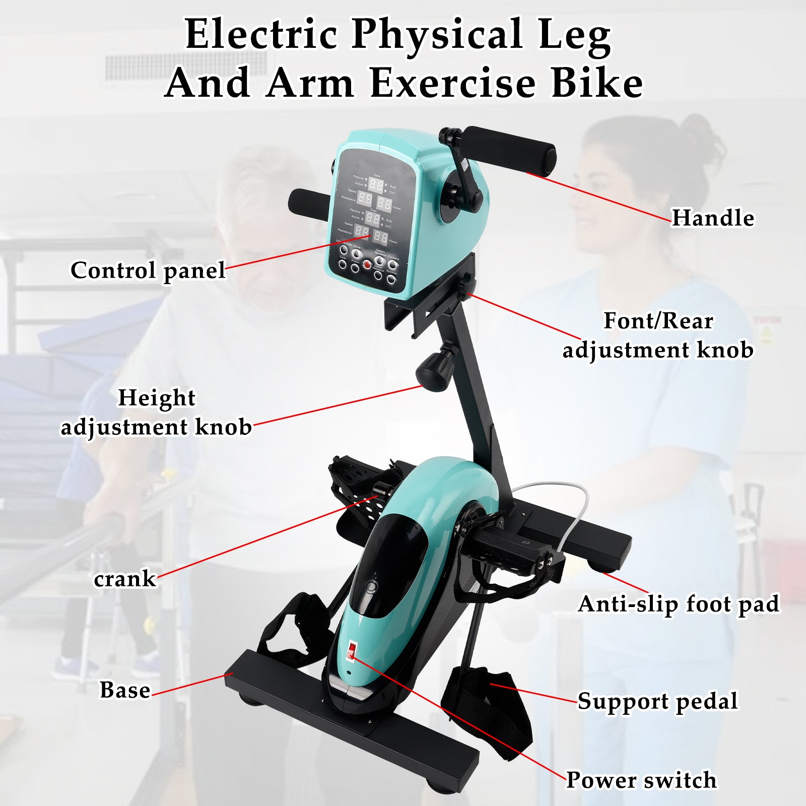 Electric Arm & Leg Pedal Exerciser for Seniors | Dual-Motor Home Rehab