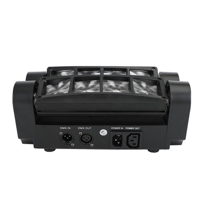 4Pcs 80W 8LED RGBW Spider Moving Head Stage Lighting Beam DMX Party DJ Lighting