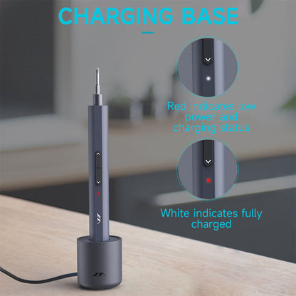 Mini Electric Screwdriver 360?? Shadowless Built-in LED Lights 30 Magnetic Drill Bits