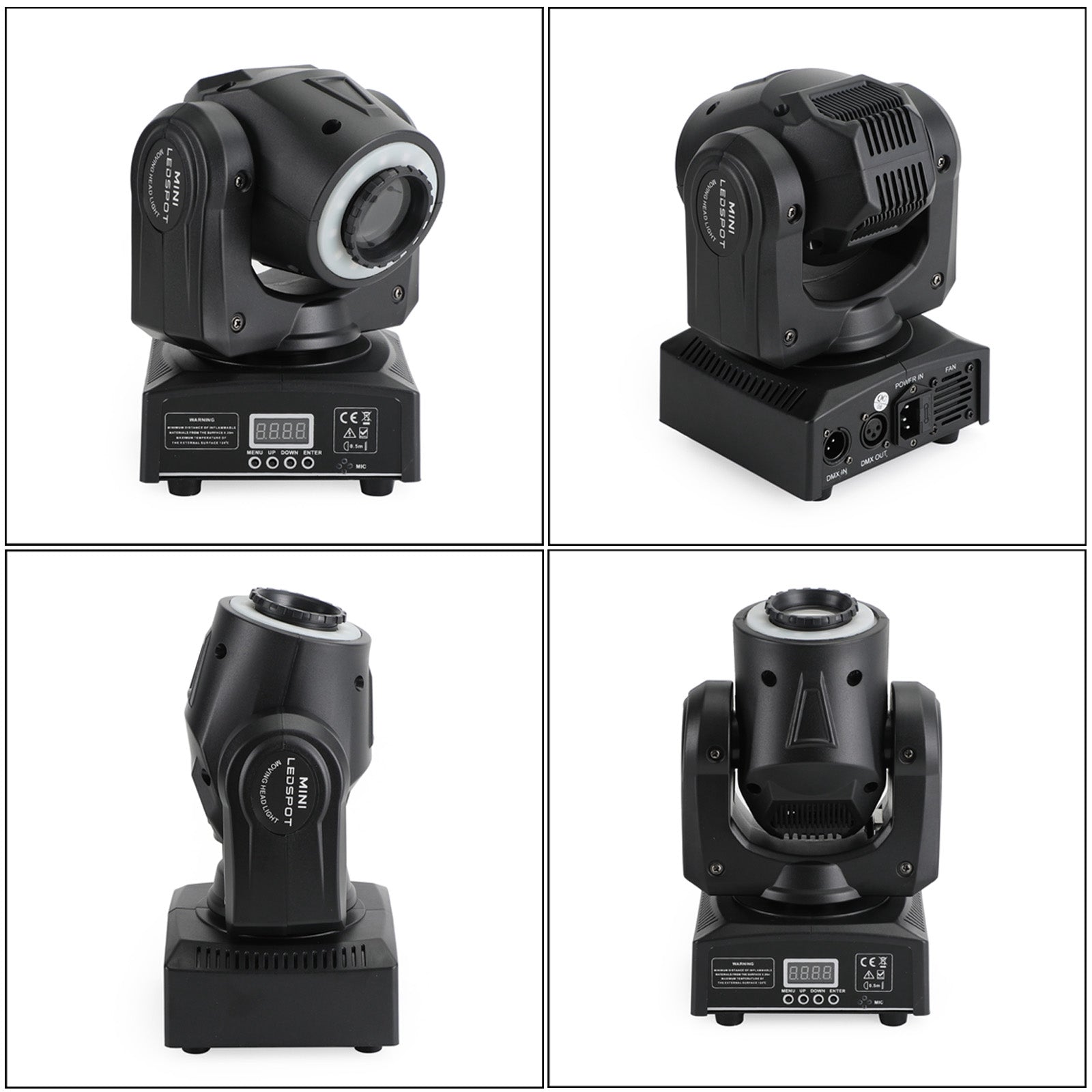 100W LED Moving Head Spot Light with Gobo & Color Wheels (7+7), DMX 10/12CH for DJ Stage Lighting