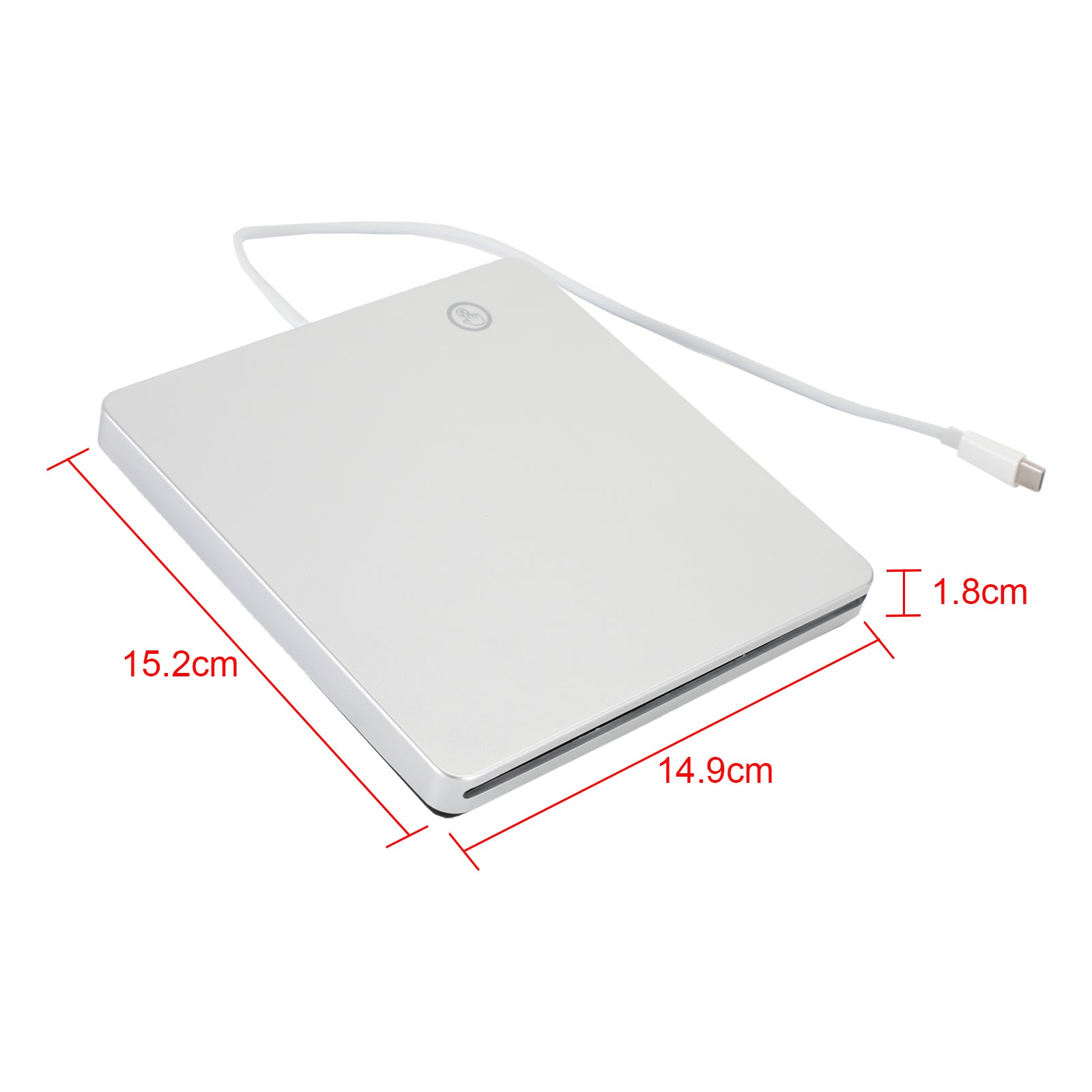 Type-C External Portable  Drive DVD Combo Player Reader for Win11 Mac OS