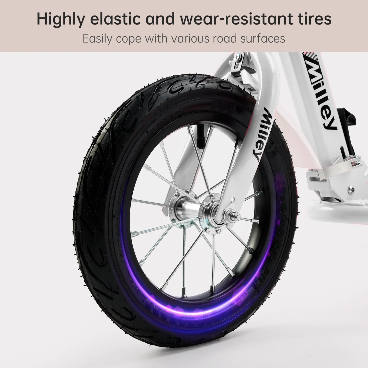 White 12 inch Commuter Scooter with Dual Brakes & Grip Deck (Copy)