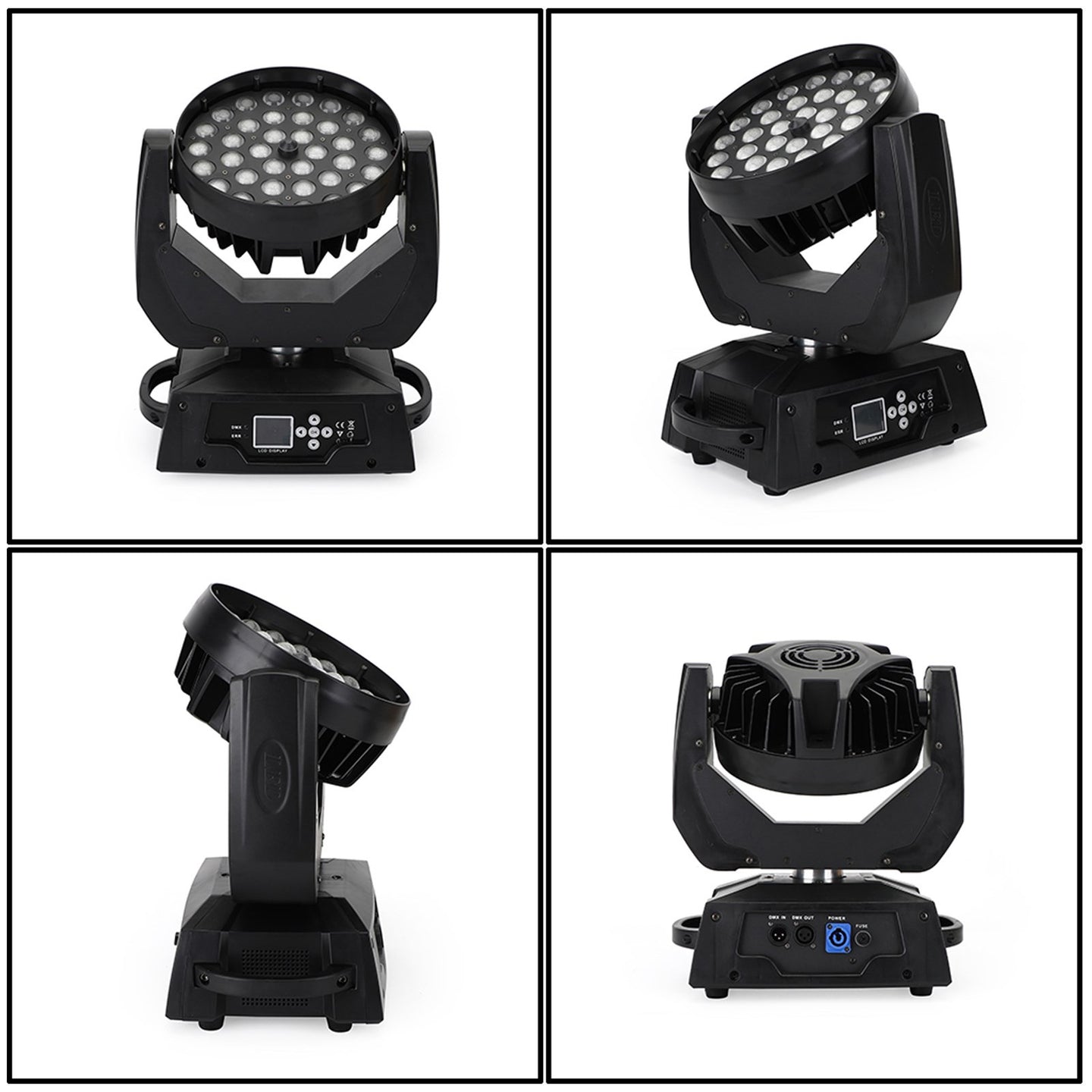 2Pcs 36 x 10W RGBW 4in1 LED Zoom Moving Head 360W Wash Stage Light DMX 15CH